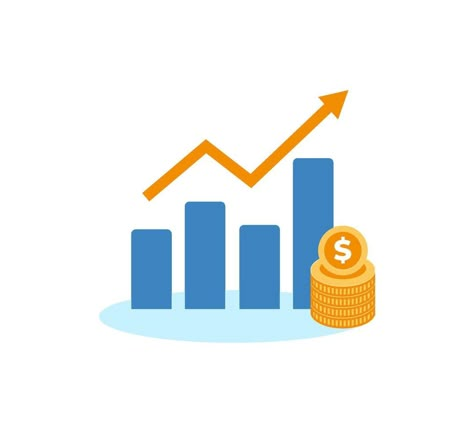 income salary dollar rate increase statistics. business profit growth margin revenue. Financial performance ROI concept return on investment with arrows. cost sales icon flat style illustration. Apple Photo, Increase Income, Logo Banners, Increase Sales, Profitable Business, Cityscape Photos, Flat Style, 2025 Vision, Background Banner