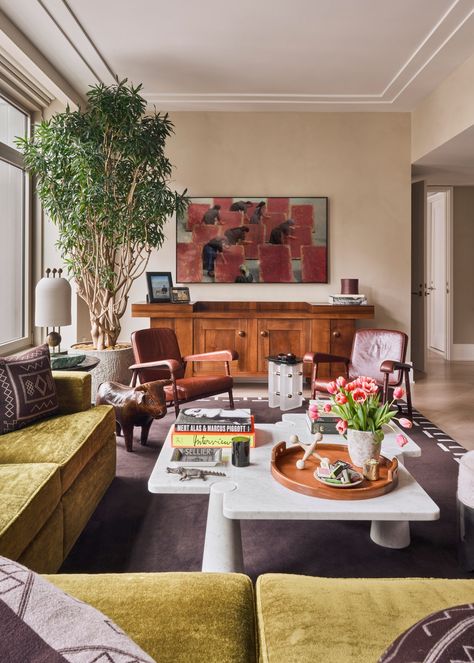 Antoni Porowski Home, Architectural Digest Living Room, Antoni Porowski, San Myshuno, Queer Eye, Graduation Pics, Antique Dining Tables, Manhattan Apartment, House Deco