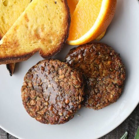 Vegan Breakfast Sausages with Maple & Apple - Abbey's Kitchen Healthy Breakfast Sausage, Lentil Breakfast, Vegan Breakfast Sausage Recipe, Vegan Breakfast Sausage, Recipe With Apple, Breakfast Sausage Recipe, Vegan Brunch Recipes, Breakfast Sausage Recipes, Canned Lentils