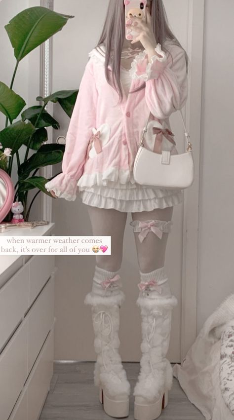 Liah♡ cr: mirukurum [ tags ] #anime #dollette #angelcore #softcore #softgrunge #pastel #jfashion #dollette #coquette #dollcore #y2k #lolita #sanrio Kawaii, Pink Kawaii Outfits, Pastel Pink Outfit, Dollcore Outfits, Sanrio Outfits, Sanrio Clothes, Kawaii Outfits Aesthetic, Cute Pink Outfits, Dollette Coquette