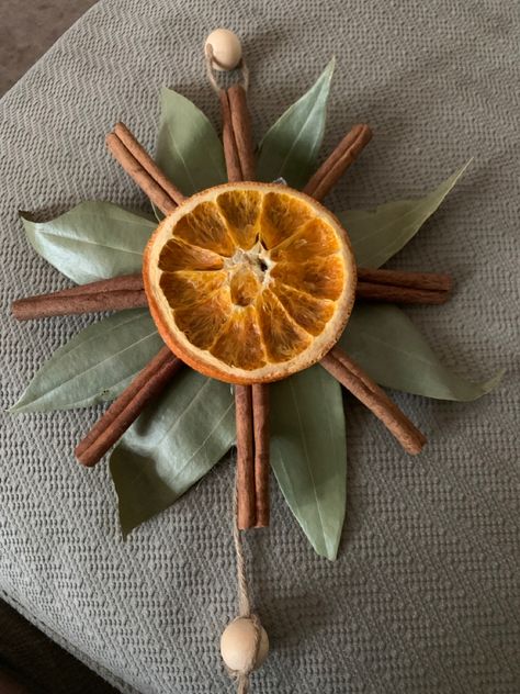 Cinnamon Sticks Witchcraft, Summer Solstice Crafts For Adults, Homemade Yule Ornaments, Natural Yule Decor, Yule Ornaments Pagan Diy, Winter Solstice Wreath, Yule Wreath Pagan, Summer Solstice Decorations, Yule Wreath Diy