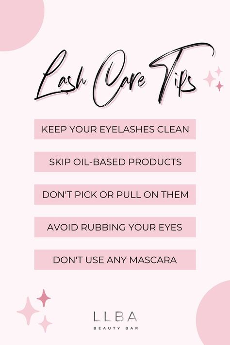 Lash extensions after care is also a big part of better retention. Don't forget these tips. #lash #lashtips #lashartist #llbaprofessional Lash Tip Wednesday, Lashes Care Tips, Lash Extension Dos And Donts, Classic Lash Extensions Quotes, Lash Extensions Tips For Clients, Benefits Of Lash Extensions, Lash Tips Quotes, Eyelash Extensions Content, Lash Fills 40%