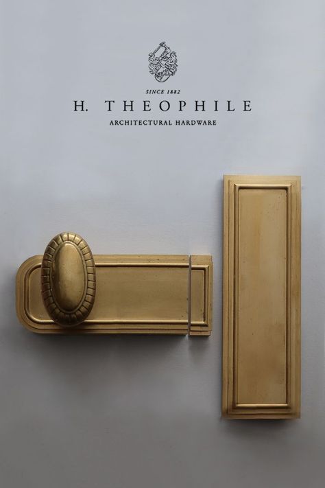 Door hardware, rim lock and push plate Brass Sliding Door Hardware, Rim Lock Door Hardware, Front Entry Door Hardware, Push Plates For Doors, Door Kick Plates, Historic Doors, Louvre Doors, Exterior Door Hardware, Entry Door Hardware