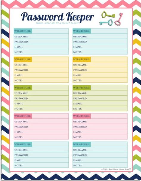 Goals Tracker, Template Free Printable, Password Organizer, Emergency Binder, Password Keeper, Binder Printables, Life Binder, Home Management Binder, Organization Printables