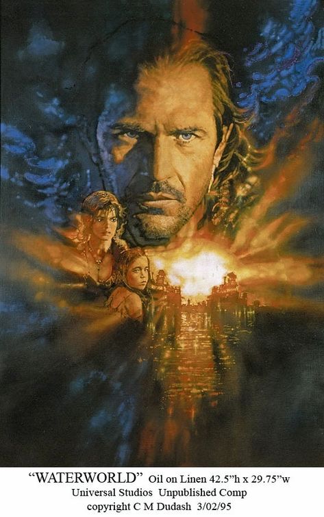 Waterworld Movie, Michael Dudash, Drew Struzan, Post Apocalyptic Movies, Dystopian Art, Movie Fan Art, Classic Films Posters, Writing Photos, Movies Posters