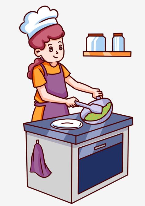 Cooking Clipart, Cooking Png, Cooking Movies, Cartoon Chef, Birthday Cake For Mom, Moms Cooking, Chef Food, Female Chef, Food Png