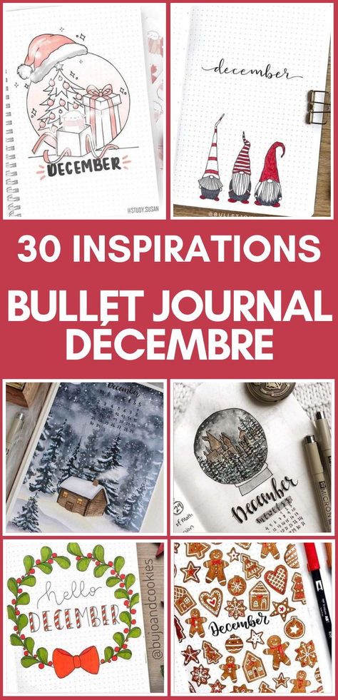 Les plus belles pages de garde de Bullet Journal que j'ai trouvées pour Décembre ou Noël December Bujo Cover Page, December Bullet Journal Cover, December Bullet Journal, Bullet Journal Page, Bullet Journal Cover Page, Bullet Journal Themes, Journal Themes, Journal Cover, Journal Covers