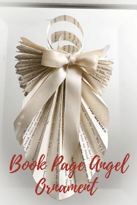 It is time of the year for some paper ornaments. Learn how to make in seconds stunning Christmas angel ornament out of book pages. Perfect Christmas paper crafting project with kids Just That Perfect Piece Book Page Angel, Hymnal Crafts, Neat Crafts, Sheet Music Crafts, Christmas Angel Crafts, Diy Angels, Paper Angel, Music Christmas, Christian Sayings