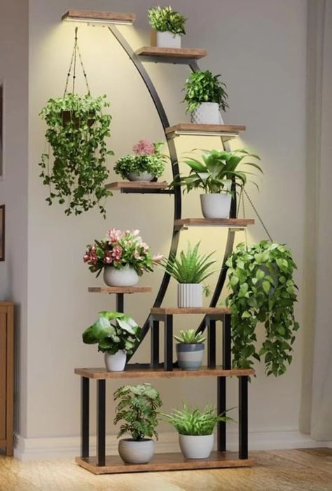 Tall plant stand indoor