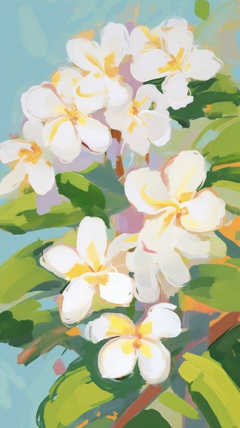 Frangipani flowers painting frangipani blossom.  | free image by rawpixel.com Orchid Illustration, Cartoon Flowers, Download Free Images, Art Background, Botany, Mobile Wallpaper, Free Image, Flower Painting, Orchids