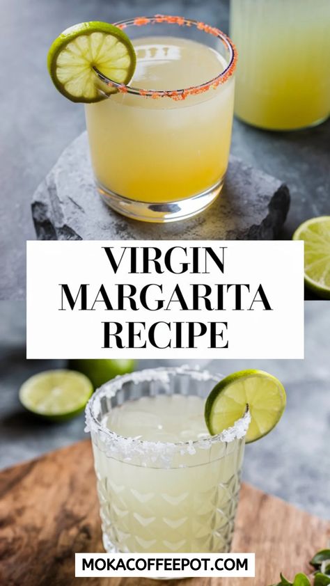 Virgin Margarita with Lemon and Lime Zest: Easy, Non-Alcoholic Beverage for Fun Family Parties Virgin Lime Margarita, Margarita Recipes Non Alcoholic, Mocktail Margaritas Easy, Mocktail Margaritas, Virgin Margarita Recipe, Virgin Margaritas, Marg Recipe, Perfect Margarita Recipe, Non Alcoholic Margarita