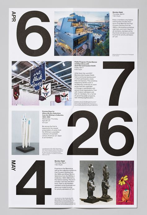 Good Layout Design, Bio Page Layout Design, Graphic Design Gallery, Whitney Museum Of American Art, Magazine Type Layout Design, American Poster Design, Museum Guide Design, Portfolio Poster Design, Year Recap Magazine