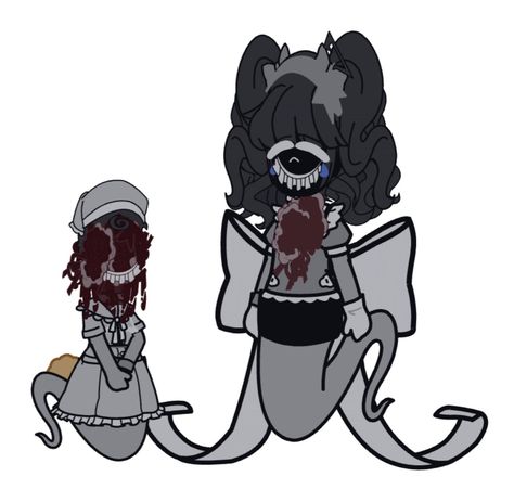 Also, the frist image is a bit old(In au), also, I can't stop redesing all the time- 💀. Creepy Gacha Club Oc, Gacha Club Monster Oc Ideas, Gacha Horror, Gacha Monster, Fnaf Gacha, Gacha Characters, Creepy Monster, Adorable Homes Game, Fnaf Sister Location