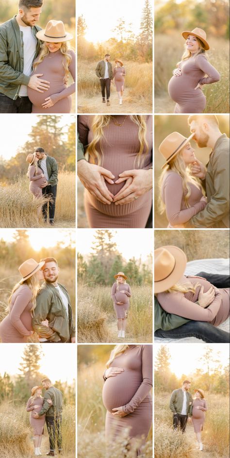 Pregnancy, couples pregnancy photos with hat, maternity session in the fall, posing ideas for pregnancy session, fall pregnancy session Fall Maternity Couples Photos, Poses For Maternity Photoshoot Outside, Maternity Outdoor Photography, Maternity Photo Diy, Maternity Photography Diy Ideas, Must Have Maternity Photos, Maternity Outfits Fall Photography, Poses For Pregnancy Pictures, Easy Maternity Poses