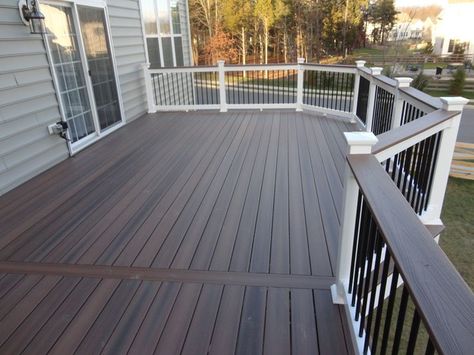 1000+ ideas about Black Deck on Pinterest | Masters, Decks and ... Porch Rails, Decks Ideas, Backyard Decks, Deck Stain Colors, Deck Remodel, Deck Colors, Railing Ideas, Patio Deck Designs, Wooden Deck