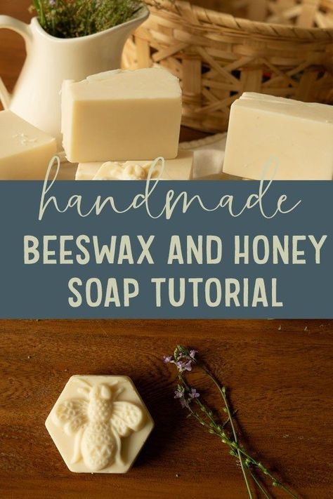 Beeswax Soap Recipe, Honey Soap Diy, Honey Soap Recipe, Beeswax Recipes, Beeswax Soap, Cold Process Soap Recipes, Soap Tutorial, Honey Diy, Soap Making Recipes