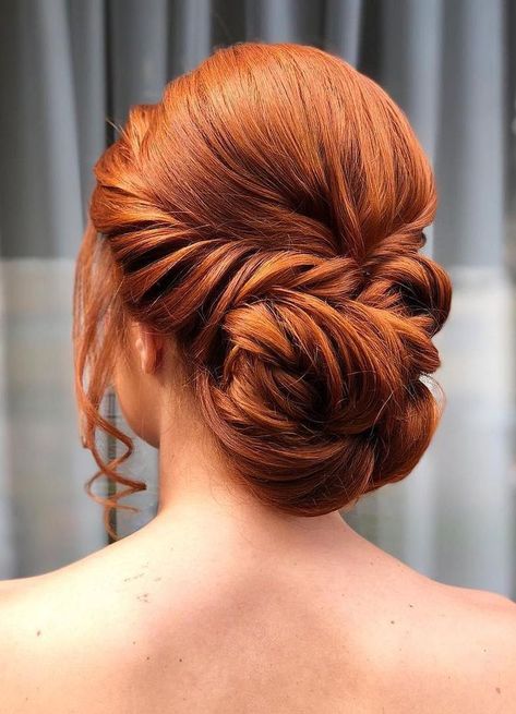 Red Hair Updo, Bridal Hair Updo, Long Red Hair, Hairdo For Long Hair, Copper Hair, Wedding Hair And Makeup, Ginger Hair, Great Hair, Bride Hairstyles