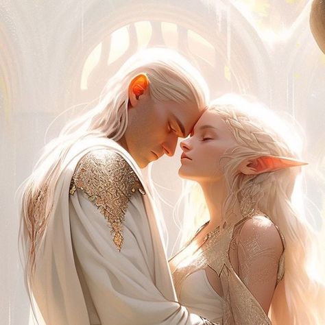 Image Couple, Female Elf, Fantasy Love, Fantasy Couples, Fantasy Pictures, Fantasy Races, Absinthe, Arte Fantasy, Fairy Art