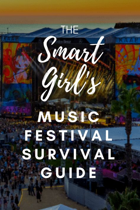 The Smart Girl's Music Festival Survival Guide. What to buy and how to prepare for your best weekend ever! Stay healthy & happy. What To Take To A Music Festival, Music Festival Survival Kit, Rock Festival Outfit Ideas, Music Festival Must Haves Tips, Music Festival Bag Essentials, Outdoor Music Festival Outfits Fall, Best Shoes For Music Festival, What To Pack For A Music Festival, Music Festival Outfit Over 40