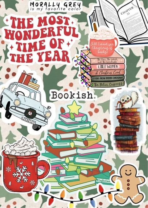 Christmas Kindle Wallpaper, Christmas Bookish Wallpaper, Christmas Book Wallpaper, Kindle Paperwhite Wallpaper, Kindle Back Cover Printable, Kindle Insert Printable, Kindle Case Insert, Kindle Case Insert Printable, Kindle Canva