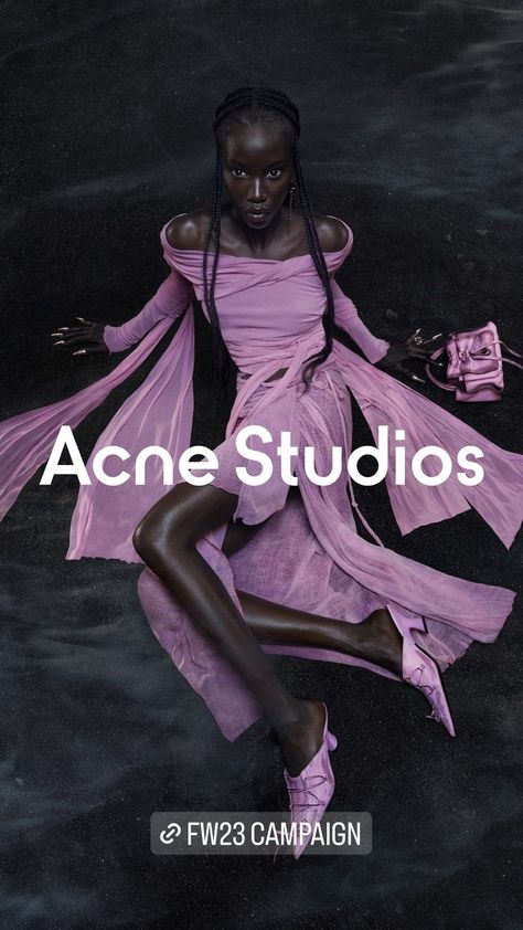 Anok Yai, Art Partner, Acne Studio, Classic Camera, Winter Inspired, Steven Meisel, Studio S, Purple Dress, Kylie Jenner