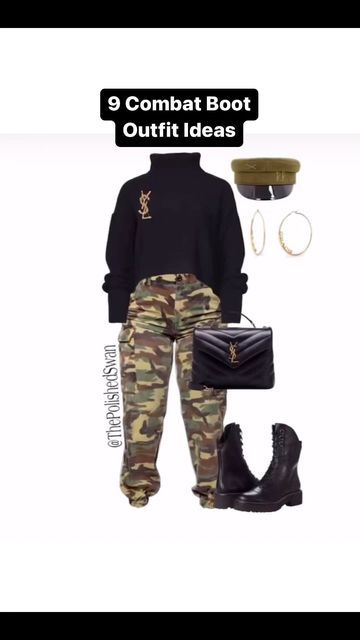 Comfortable Fall Outfits Casual, Combat Boots Outfit For Women Winter, Pants With Boots Outfit, Fall Combat Boots Outfit, Winter Combat Boots Outfit, Combat Boot Outfits Winter, Adulting Outfits, Combat Boots Outfit For Women, Swan Outfit