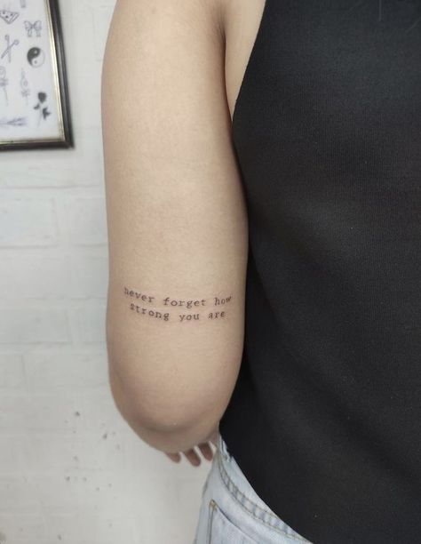 One Sentence Tattoos, Minimalist Phrase Tattoo, Tattoo Sentence Woman, Sentences Tattoo Ideas, Sentence For Tattoo, Do It For Yourself Tattoo, Tattoos Sentences, Tattoo Ideas Sentences, Phrase Tattoos Women