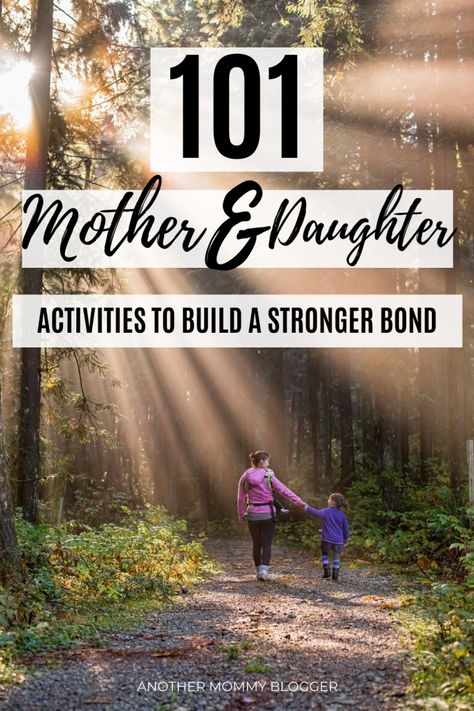 101 Mother Daughter Bonding Activities Mom Daughter Bonding Activities, Mother Daughter Bonding Ideas, Mother Daughter Bonding Activities, Mother Daughter Question Game, Mommy Daughter Activities, Mommy Daughter Dates, Mother Daughter Activities, Daughter Bonding, Mother Daughter Dates