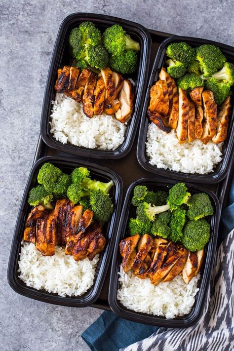 Plats Healthy, Healthy Lunch Meal Prep, Resep Diet, Easy Healthy Meal Prep, Chicken Meal Prep, Makanan Diet, Prepped Lunches, Meal Prep Bowls, God Mat