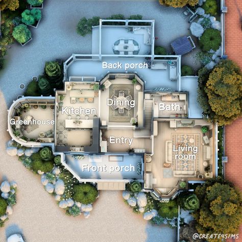 The Sims 4 Houses Brindleton Bay, Coastal Sims House, Sims Coastal House, Sims 4 Brindleton Bay Builds, Sims 4 Hamptons House, Brindleton Bay House Sims 4, Sims 4 Brindleton Bay House, Sims 4 Coastal House, Sims 4 Coastal Cc