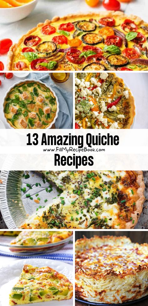 Savoury Quiche Recipes, Quiche Recipes Vegetable, Quiche Fillings Ideas, Quiche Filling Recipes, Quick And Easy Quiche Recipes, Quiche Recipes Mushroom, Vegetable Quiche Recipes Easy, Quiche Filling Ideas, Quiche Recipes Breakfast