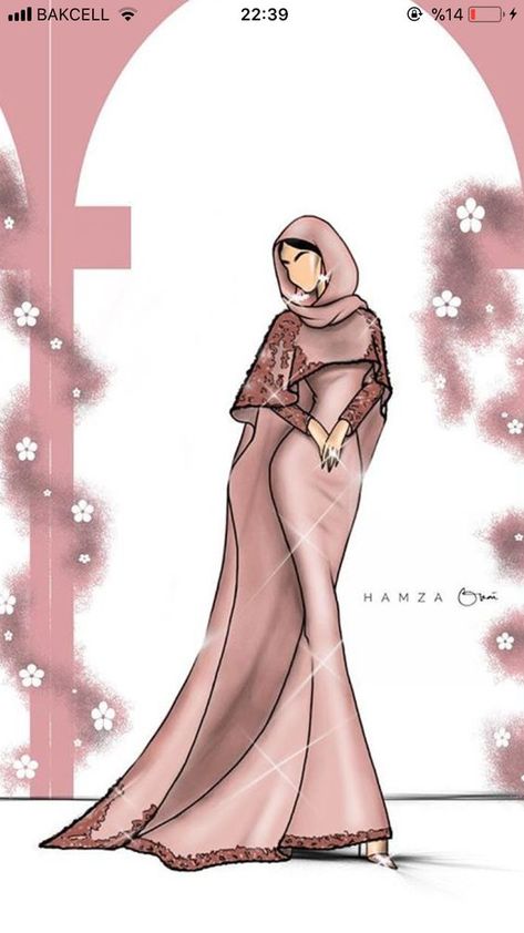 Hijab Fashion Sketch, Dizain Dress Art, Abaya Designs Sketch, Modest Fashion Design Sketches, Latest Designer Dresses Fashion Designers, Dizain Dress, Hijab Fashion Illustration, Hijab Drawing, Fashion Illustration Tutorial