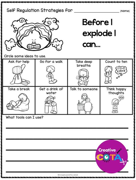 Worksheets For Elementary, Social Emotional Activities, Border Line, Behaviour Strategies, Social Skills Groups, Calming Strategies, Behavior Interventions, Social Emotional Learning Activities, School Social Work