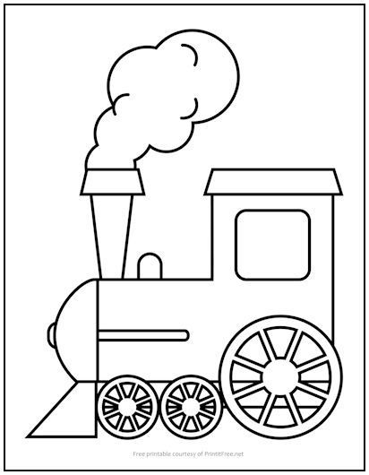 This Train Locomotive Coloring Page is perfect for the younger kids – they’ll love the simplicity of the design, and what kids doesn’t love trains? You’ll love it too, since it won’t cost you a dime – great for a classroom activity as well! Train Coloring Sheet, Train Line Art, Train Coloring Pages Free Printable, Train Outline, Train Printable, Train Clipart, Train Template, Stencil Patterns Templates, Train Coloring Pages