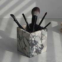 Bathroom Natural, Marble Makeup, Calacatta Viola Marble, Bathroom Countertop Organizer, Viola Marble, Calacatta Viola, Toothbrush Holders, Countertop Organizer, Makeup Brush Organization