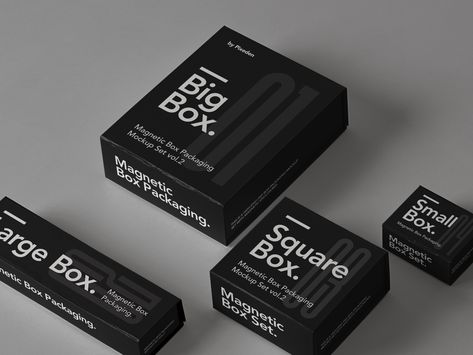 Black Box Design Packaging Ideas, Software Box Design, Black Packaging Box Design, 3d Box Design, Product Box Design Packaging, Black On Black Packaging, Industrial Packaging Design, Black Box Packaging Design, Glove Packaging