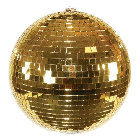 Suspended Mirror Ball « Gold Disco Ball, Disco Ball, White Background, Free Delivery, Mirror, Gold, White