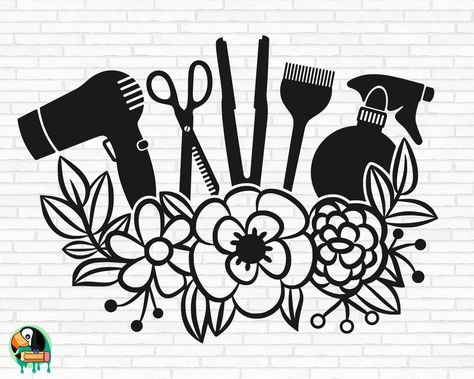 Hair Stylist Svg, Hairdresser Svg, Decoupage Paper Printable, Burnt Hair, Salon Signs, Wood Burning Crafts, Cricut Png, Cricut Projects Vinyl, Monogram Svg