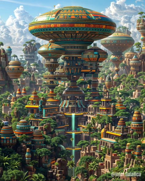 🐘Cosmic Expansion of the Afro Kingdoms👑 💎 What's your favourite view? . . . . . #midjourneyarchitecture #scifiartwork #scifiart #aiartcommunity #midjourneygallery #midjourneycommunity #conceptart #sciencefiction #sciencefictionart #midjourneyartwork #aiart #scifiworld #scifimovies #alienworld #scifidaily #scificity #futuristicarchitecture #ancientcity #alienworld #architecturedesign #futuristiccity #wakanda Wakanda City, Landscape Studies, Scifi Artwork, Sci Fi City, Succulent Garden Design, Arte Alien, Alien Worlds, Fantasy City, D&d Dungeons And Dragons