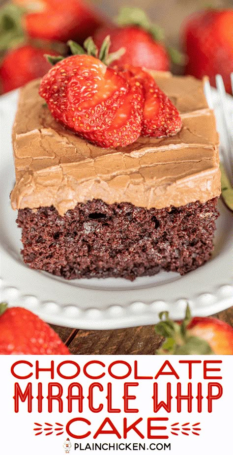 Miracle Whip Chocolate Cake Recipe, Miracle Whip Cake, Miracle Whip Recipes, Homemade Cream Cheese Frosting, Chocolate Cake Mix Recipes, Chocolate Cake Frosting, Mayonnaise Cake, Homemade Cream Cheese, Chocolate Mayonnaise Cake