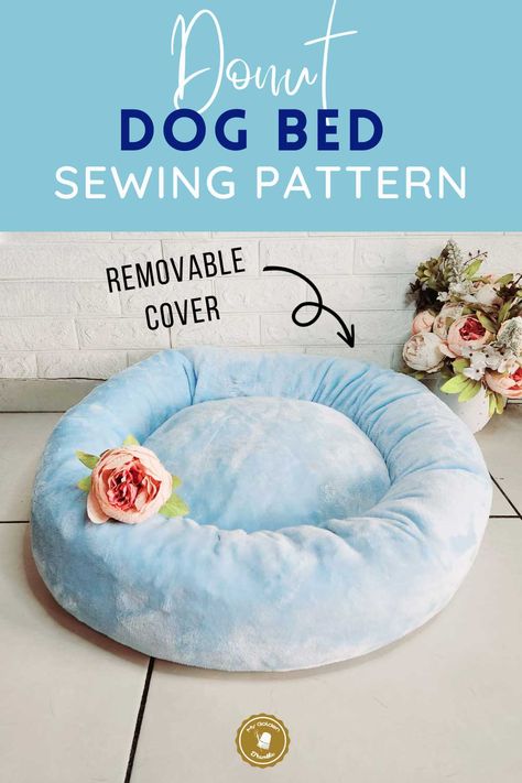 Dog Bed Sewing, Creative Dog Bed, Dog Bed Sewing Pattern, Easy Dog Bed, Cat Bed Pattern, Pet Clothes Patterns, Dog Clothes Patterns Sewing, Puppy Crafts, Diy Pet Bed