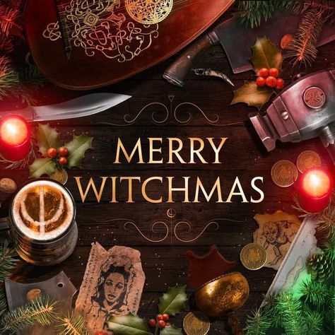 Happy Yuletide, Merry Witchmas, Wicca Christmas, Yuletide Blessings, Christmas Witch, Solstice Art, Christmas Facebook Cover, Spooky Christmas, Gothic Christmas