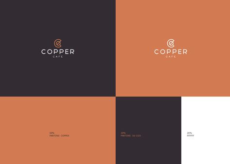 Copper Colour Palette, Copper Projects, Creative Brand Identity, Copper Logo, Speciality Coffee Shop, Graphic Design Packaging, Design Packaging, Project Photo, Creative Branding