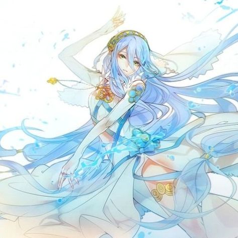 Fire Emblem Fates Azura, Fire Emblem Lyn, Anime Blue Hair, Fire Emblem Characters, Fire Emblem Fates, Fire Emblem Awakening, Fire Emblem Heroes, All Alone, Cute Anime Pics