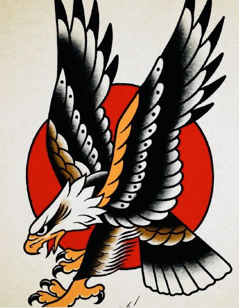 Traditional Tattoo Painting, Traditional Eagle, Traditional Eagle Tattoo, Traditional Tattoo Stencils, Traditional Tattoo Drawings, Traditional Tattoo Flash Art, Traditional Tattoo Old School, Traditional Tattoo Inspiration, Traditional Style Tattoo