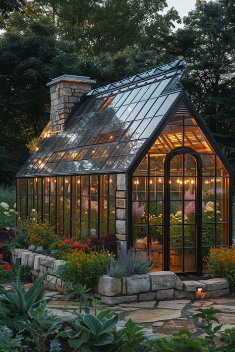 Garden Shed Ideas, Outdoor Greenhouse, Shed Ideas, Greenhouse Shed, Greenhouse Ideas, Home Greenhouse, Flower Cottage, Backyard Greenhouse, Garden Greenhouse