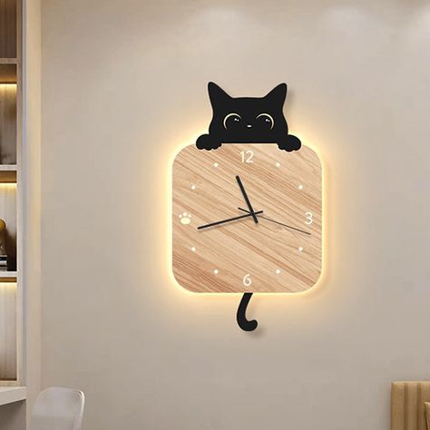 Search Results - ApolloBox Cat Wall Clock, Cute Cat Room Decor, Home Decor Ideas Bedroom Wall Decorations, Art Deco Clocks, Cute Cat Decor, Cute Wall Clock, Unique Wall Clock Design, Wall Clock Ideas, Cat Decor Bedroom