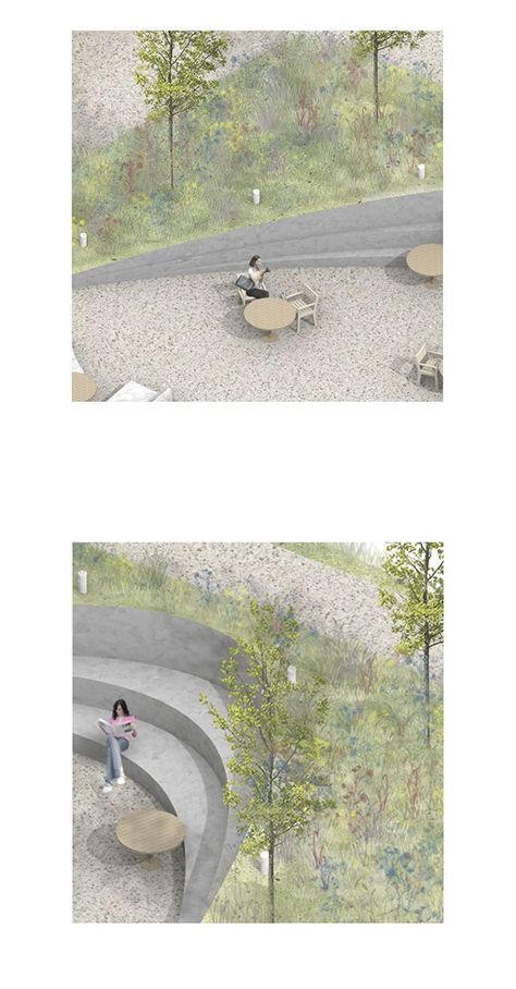 PUBLIC SPACE CONCEPT :: Behance Public Space Illustration, Space Concept, Public Space Design, Space Illustration, Reading Area, Space Poster, Urban Planning, Urban Design, Public Space