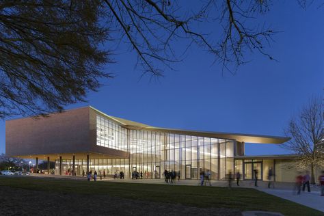 The Marshall Family Performing Arts Center / Weiss/Manfredi / Addison, Texas, USA Brown University Campus, Double Height Lobby, Studio Theater, Theater Performance, The Marshall, Landscape And Urbanism, Cultural Architecture, Performing Arts Center, Arts Center