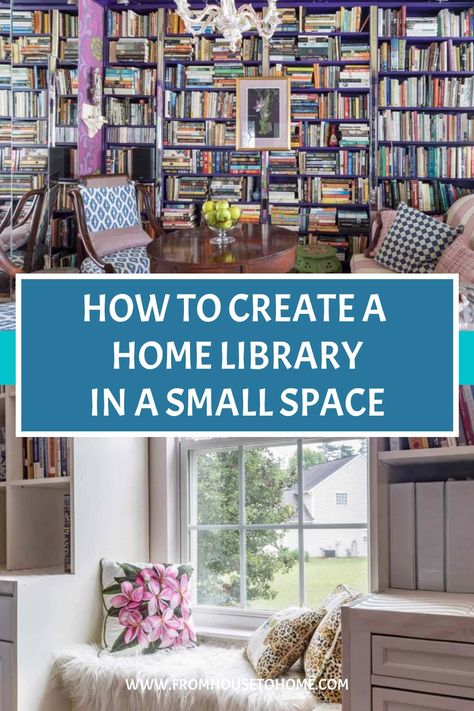 how to create a home library in a small space Small Home Library Design, Small Library Room Ideas, Small Library Room, Library Room Design, Library Design Ideas, Small Home Libraries, Cozy Reading Room, Reading Room Design, Small Home Library